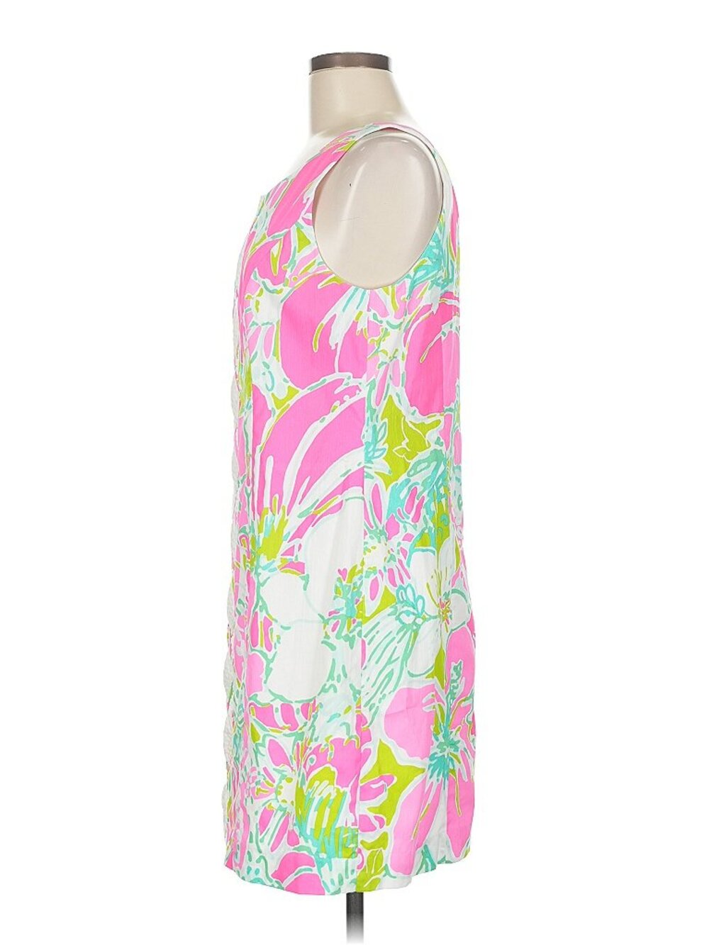 Lilly Pulitzer Sleeveless Cotton Shift Dress – Size 8 – Pink Tropical Print - Picture 5 of 7